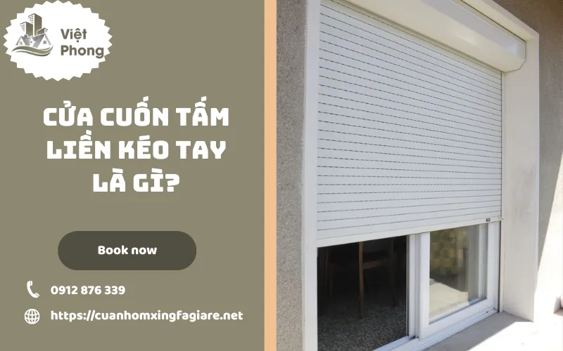 cửa cuốn tấm liền kéo tay
